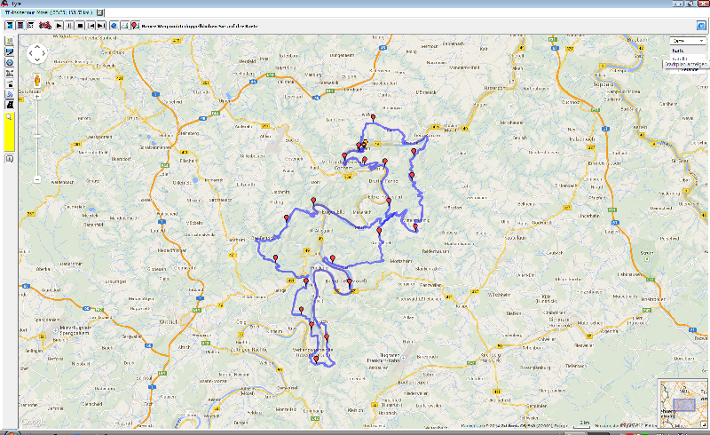 Mosel - 175 km<br />Tour erstellt mit Tyre für TomTom Rider 2