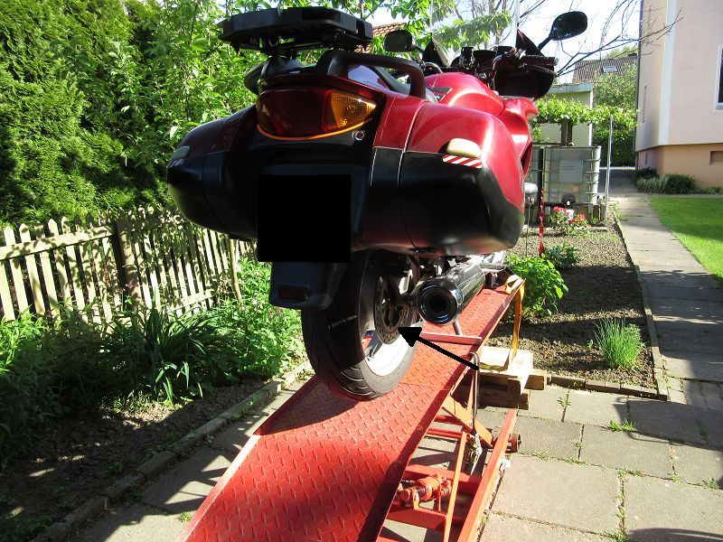 Bremsscheibe wechseln bei Honda Deauville NT650V<br />Die "Baustelle"